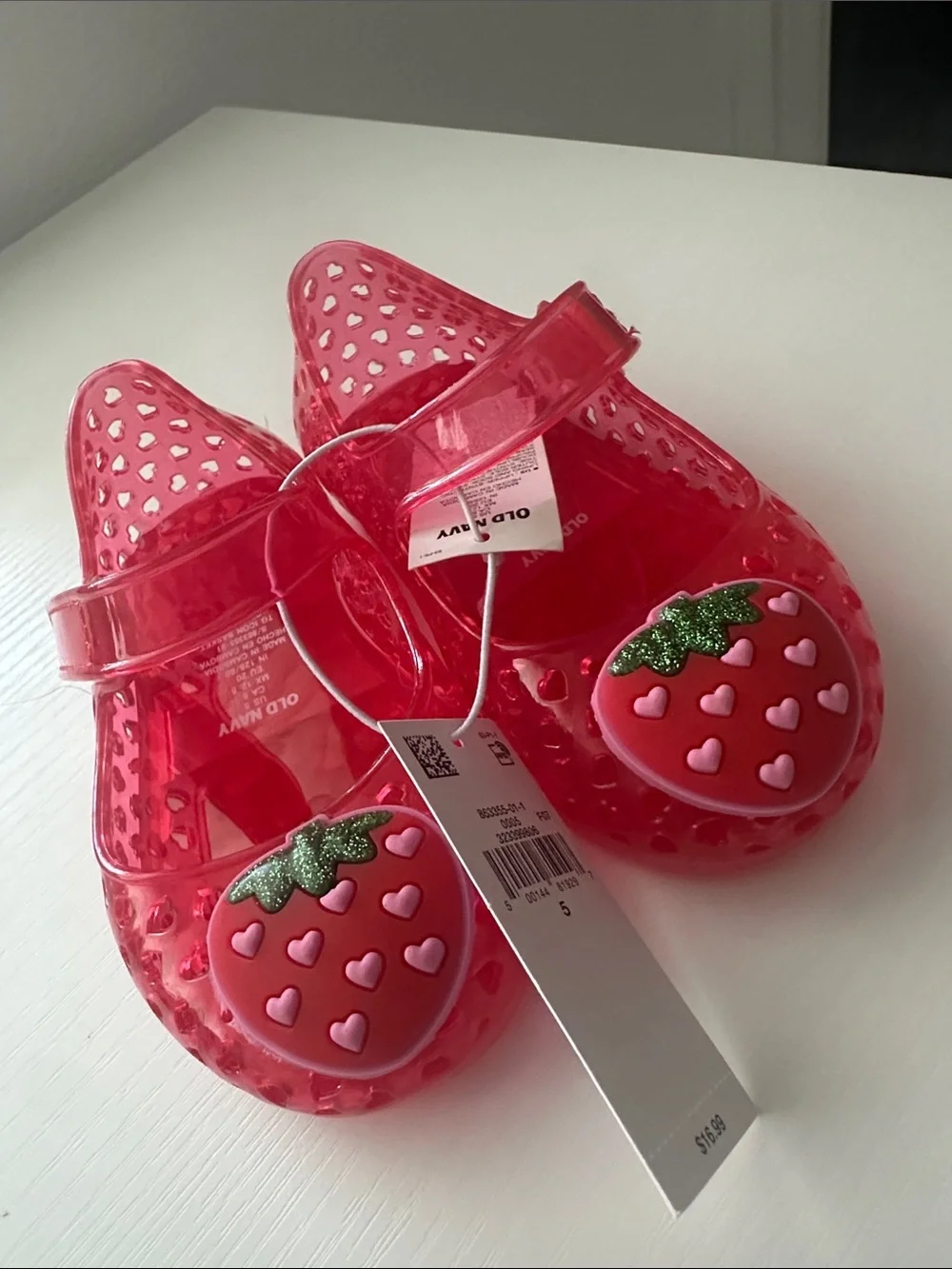 Old Navy Red-Pink Strawberry Jelly Sandals for Kids